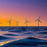 해양자원 개발 관련 스타트업 - **Prompt 1: Majestic Floating Wind Farm at Sunset**
    "A breathtaking panoramic view of a massive,...