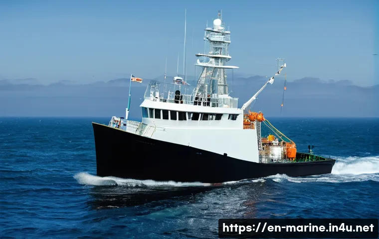 해양자원 개발을 위한 국제적 협력 - **Sustainable Fisheries: Tech-Driven Management**
    "A wide-angle shot of a modern, environmentall...